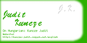 judit kuncze business card